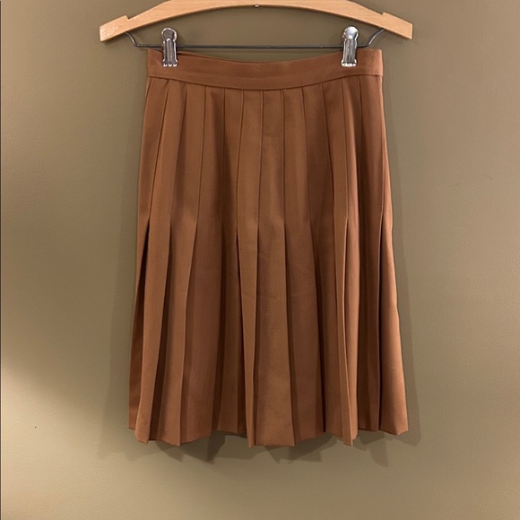 Saks Fifth Avenue Dresses & Skirts - Saks Fifth Avenue Tan A-Line Pleated Skirt
